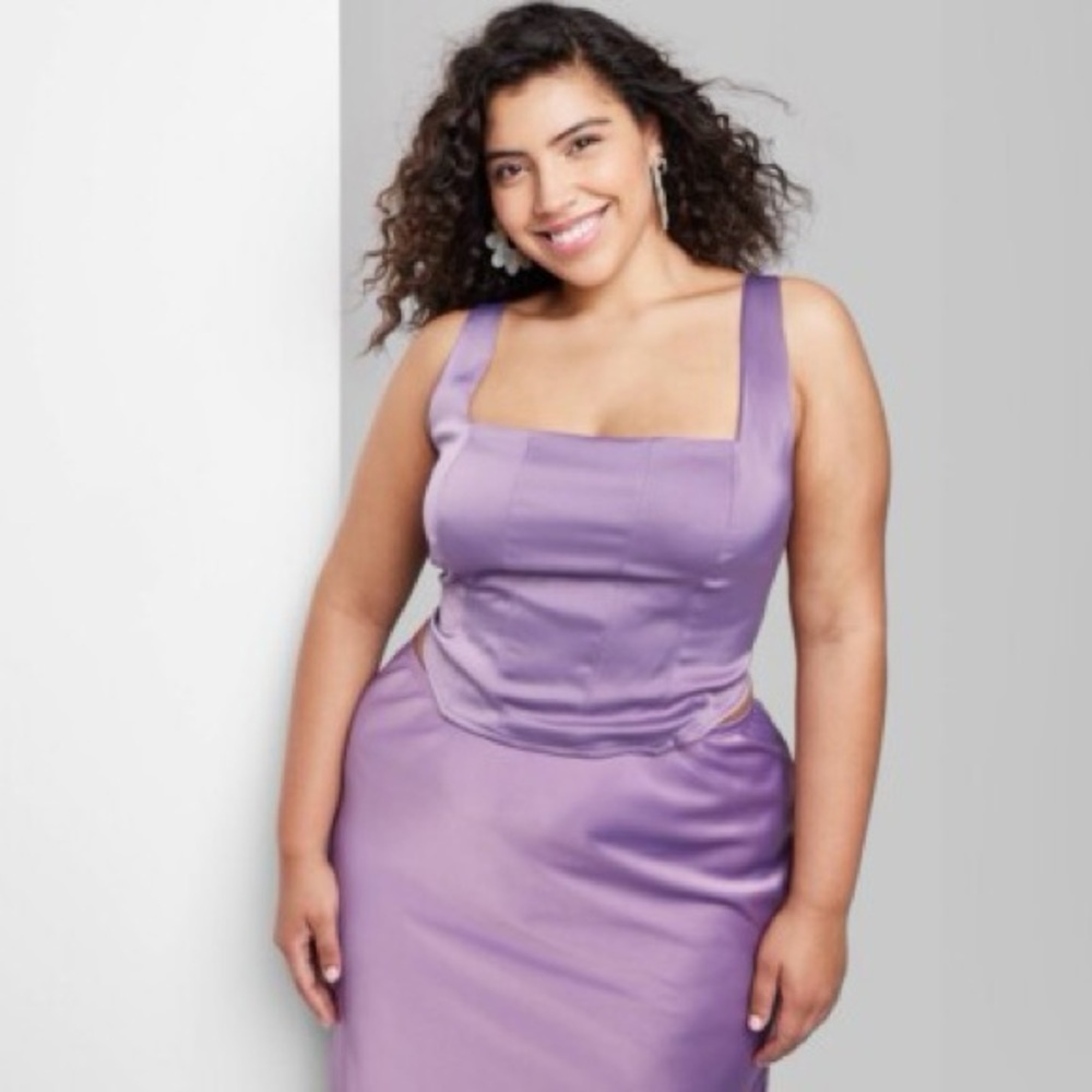 Elegant Purple Satin Top